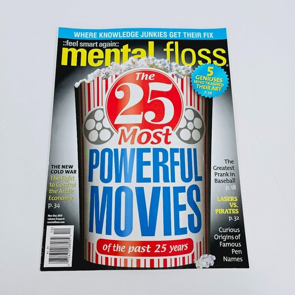 Mental Floss Magazine November December 2010 25 Most Powerful Movies Knowledge - Picture 1 of 5